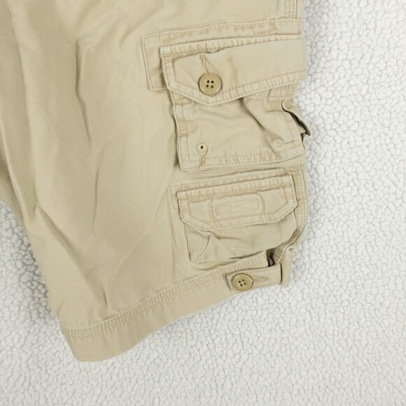 Eddie Bauer Shorts Mens 33 Beige Brown Heavyweight Outdoor Draw String Retro - Picture 5 of 9